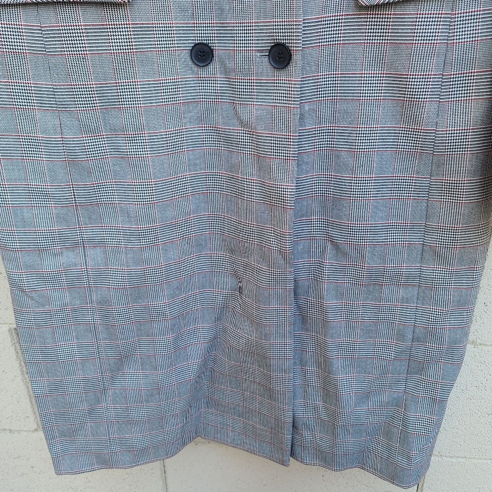 Halogen | Structured Plaid Double Breasted Coat W… - image 7